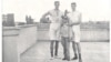 This undated photograph from 1900, shows Dutch rowers Francois Antoine Brandt and Roelof Klein as they pose with their 'unknown' coxswain after he steered them to victory in the coxed pairs rowing event of the 1900 Paris Olympics in Paris.