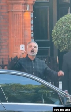 فیلمبرداری و تهدید مخالفان از سوی یک طرفدار جمهوری اسلامی در لندن