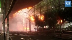 ঢাকার ধানমন্ডির ৩২ নম্বরে বঙ্গবন্ধু জাদুঘরে আগুন