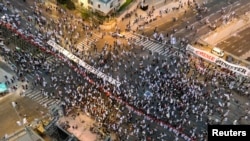 تظاهرات دهها هزار معترض اسرائیلی با وجود تشدید نگرانی های امنیتی