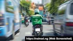 Screenshot of an undated photo on the website of Nairaxi, a startup in Abuja, Nigeria's capital. The app's services include grocery delivery.