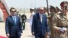 22일 레제프 타이이프 에르도안 튀르키예 대통령이 이라크를 공식 방문해 모하메드 알수다니 이라크 총리와 함께 환영 행사에 참석했다.