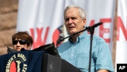 FILE - U.S. Rep. Lloyd Doggett, D-Texas, speaks during an event at the Texas State Capitol in Austin, Texas, Oct. 2, 2021.