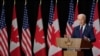 U.S. President Joe Biden speaks during a joint news conference with Canadian Prime Minister Justin Trudeau, in Ottawa, Ontario, Canada, March 24, 2023. 