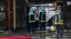 За пожарот, како што соопштија од МВР, на распит се повикани три лица кои, како што се вели, биле градежни работници. (Остатоци од пожарот во Универзална сала, Скопје, 9 април)