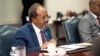 Somali President Hassan Sheikh Mohamud speaks during a meeting with Defense Secretary Lloyd Austin at the Pentagon, June 21, 2023, in Washington. The following day in New York, he urged the U.N. Security Council to lift an arms embargo on his nation.
