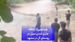 ویدئویی از لحظه جاری شدن سیل در روستای آل در مشهد 