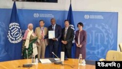 সুইজারল্যান্ডের জেনেভায় আন্তর্জাতিক শ্রম সংস্থার (আইএলও) গভর্নিং বডির ৩৪৭তম অধিবেশনে আইনমন্ত্রী আনিসুল হক। ২২ মার্চ, ২০২৩। ফাইল ছবি।