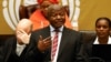 Le vice-président de l'Afrique du Sud, David Mabuza, devant le Parlement sud-africain, au Cap, le 15 septembre 2022.
