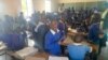 Children attending a lesson at Nhwali Primary School