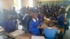 Children attending a lesson at Nhwali Primary School