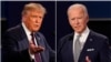 Donald Trump (kiri) dan Joe Biden selama debat presiden empat tahun lalu di Cleveland, Ohio, 29 September 2020.