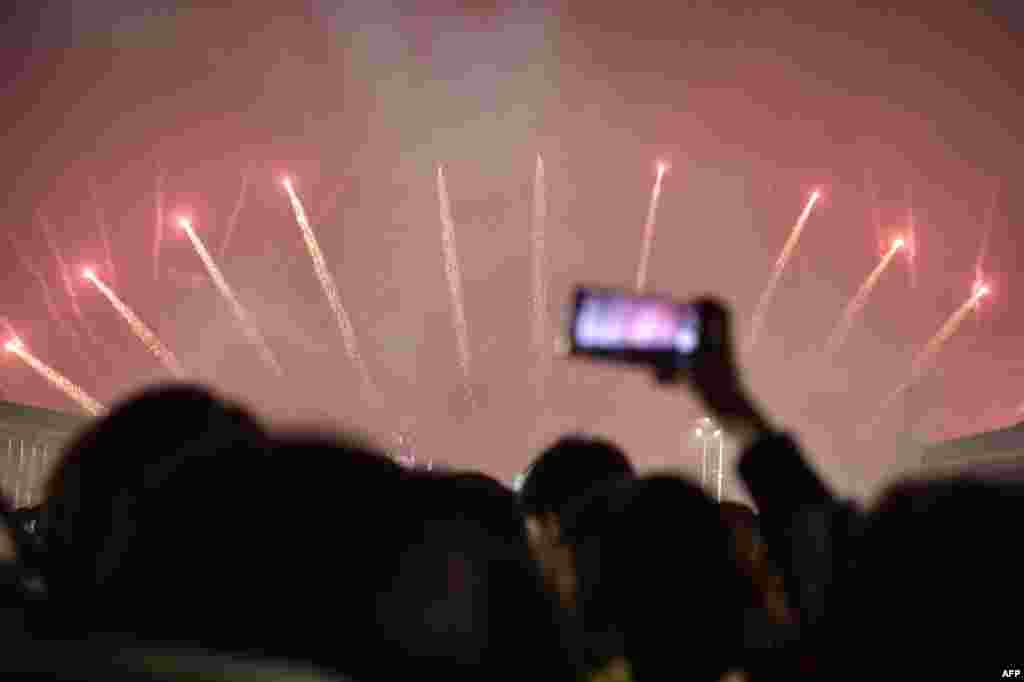 မြောက်ကိုရီးယားရဲ့ နှစ်သစ်ကူးပွဲ။ (AFP)