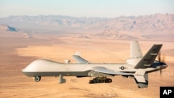 Američki dron MQ-9 Reaper na fotografiji koju je novinarima dostavilo američko vojno vazduhoplovstvo, 7. novembra 2020. 