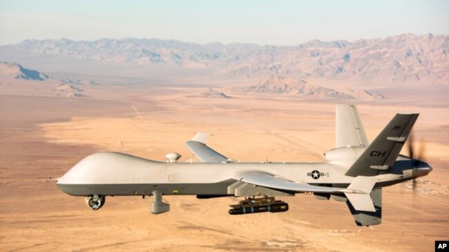 This handout photo, courtesy of the U.S. Air Force, obtained on Nov. 7, 2020, shows an MQ-9 Reaper drone.