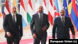 Arxiv: İlham Əliyev, Şarl Mişel və Nikol Paşinyan Brüssel görüşündə