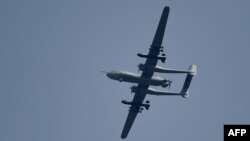 Một máy bay chiến đấu không người lái TB-001 của Trung Quốc, có biệt danh là “song vĩ hiết” (“bọ cạp hai đuôi”).