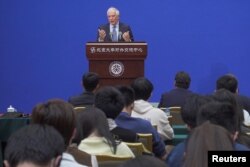 歐盟外交與安全政策高級博雷利（Josep Borrell）在北京大學發表演說。（2023年10月13日）