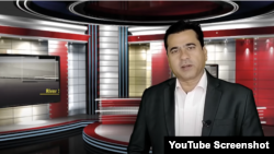 FILE — Pakistani TV reporter Imran Riaz Khan appears in a YouTube posting dated Aug. 14, 2021. The reporter is among thousands detained during a crackdown on supporters of the Pakistan Tehreek-e-Insaf party and its leader, former Prime Minister Imran Khan. 