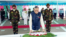 বঙ্গবন্ধু শেখ মুজিবুর রহমানের সমাধিতে শ্রদ্ধা নিবেদন করছেন বাংলাদেশের রাষ্ট্রপতি মোহাম্মদ সাহাবুদ্দিন। ২৬ এপ্রিল, ২০২৩। 