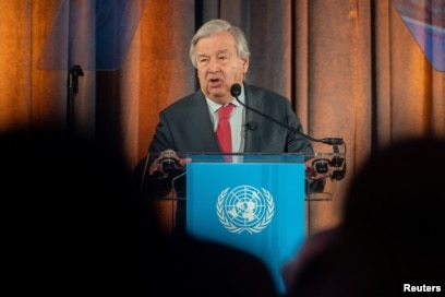 FILE - United Nations Secretary-General Antonio Guterres speaks in New York City, June 5, 2024. 