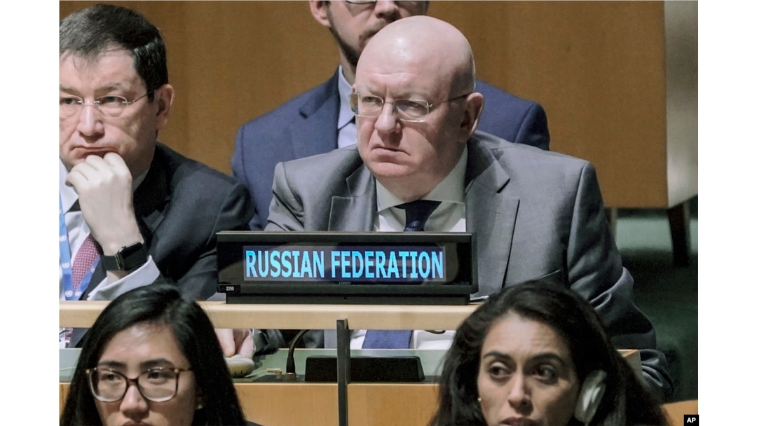 Arhiva - Ruski ambasador u UN Vaslij Nebenzja 23. februara 2023.