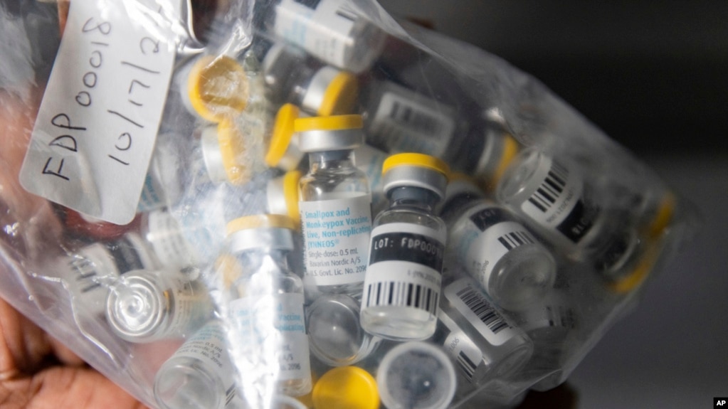 FILE - Vials of single doses of the Jynneos vaccine for mpox are seen at a vaccinations site on Aug. 29, 2022, in the Brooklyn borough of New York.