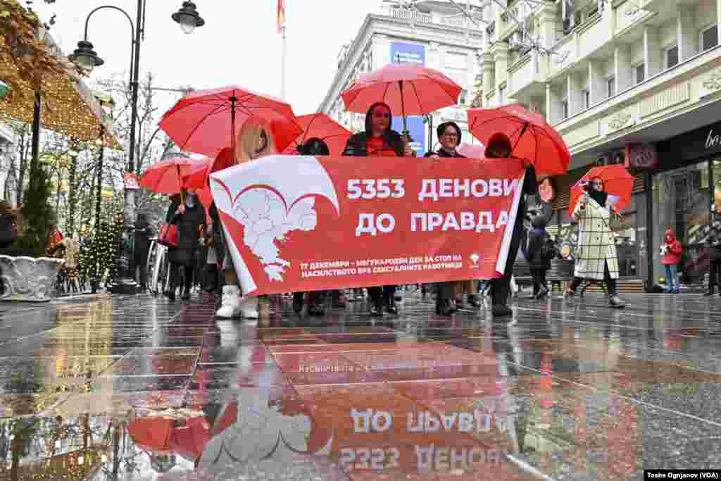 Протестен марш на Црвените чадори - 17 Декември, Меѓународен ден за стоп на насилството врз сексуалните работници