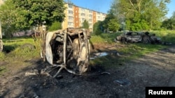 俄罗斯发布照片称，俄罗斯城市舍别基诺5月31日遭到乌军炮击。