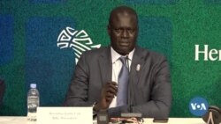 Amadou Gallo Fall, président de la Basketball Africa League - conférence de presse à Kigali