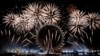 Fireworks light-up the sky over the London Eye in central London to celebrate the New Year, Jan. 1, 2024.