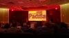 Proyección del documental El Caso Padilla del cineasta cubano Pavel Giroud durante el Miami Film Festival, en el Graham Center de la Florida International University, el 9 de marzo de 2023.