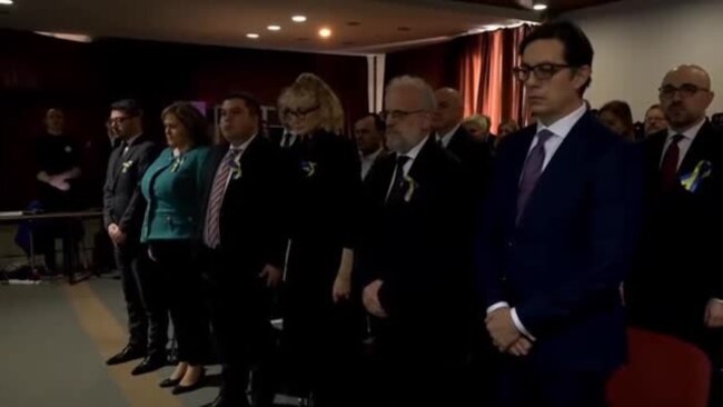Државниот врв на Македонија за годишнината од руската инвазија врз Украина