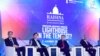 From left, U.S. Secretary of State Antony Blinken, Japanese Foreign Minister Yoshimasa Hayashi, Australian Foreign Minister Penny Wong and Indian Foreign Minister Subrahmanyam Jaishankar participate in a Quad ministers' panel at the Taj Palace Hotel in New Delhi, March 3, 2023. 