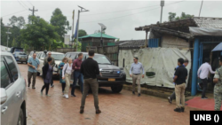 বাংলাদেশের কক্সবাজার জেলার রোহিঙ্গা শরণার্থী শিবির পরিদর্শন করছেন যুক্তরাষ্ট্র কংগ্রেসের একটি প্রতিনিধি দল। ১৪ আগস্ট, ২০২৩। 