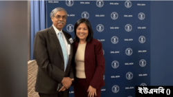 যুক্তরাষ্ট্রে নিযুক্ত বাংলাদেশের রাষ্ট্রদূত মোহাম্মদ ইমরান ও যুক্তরাষ্ট্রের ভারপ্রাপ্ত শ্রমমন্ত্রী জুলি সু। ১৪ ডিসেম্বর, ২০২৩। 