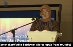 Menteri Ketenagakerjaan Ida Fauziah saat merilis aturan baru Kepmenaker Nomor 88 Tahun 2023 di Jakarta, Kamis, 1 Juni 2023. (Foto: Tangkapan layar Youtube Kemenaker/Yudha Satriawan)