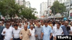 তারেক-জোবাইদার কারাদণ্ডের প্রতিবাদে নয়াপল্টনে বিএনপির বিক্ষোভ