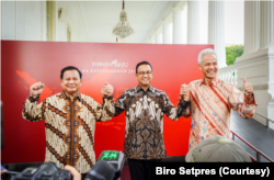 The three presidential candidates hope that President Jokowi can be neutral and maintain the neutrality of ASNs in the 2024 presidential election. (Photo: Courtesy/Presidential Secretariat Bureau)