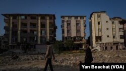 Tens of thousands of deaths and billions of dollars lost in February's earthquakes could test government support at the polls in the Turkish elections, say analysts. Hatay, Turkey, pictured on May 13, 2023, is among the areas devastated by the disaster.
