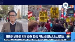 Laporan Langsung VOA untuk MetroTV: Respons Warga New York soal Perang Israel Palestina 