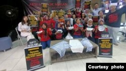Para aktivis JALA PRT siap menggelar aksi protes mogok makan untuk mendorong pengesahan segera RUU PPRT (foto: JALA PRT).