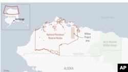 Mapa: Nacionalni rezervat nafte na Aljasci sa naznačenim područjem projekta Vilou (Foto: AP)