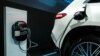 ILUSTRASI - Produsen mobil Jerman Mercedez-Benz menampilkan sistem pengisian daya pada kendaraan listrik "EQS 450 SUV" pada Gaikindo Indonesia International Auto Show (GIIAS) ke-30 di Indonesia Convention Exhibition (ICE) di Tangerang, 10 Agustus 2023. (Yasuyoshi CHIBA / AFP)