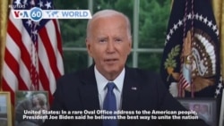 VOA60 World- U.S. President Joe Biden said he believes the best way to unite the nation is to “pass the torch to a new generation.”