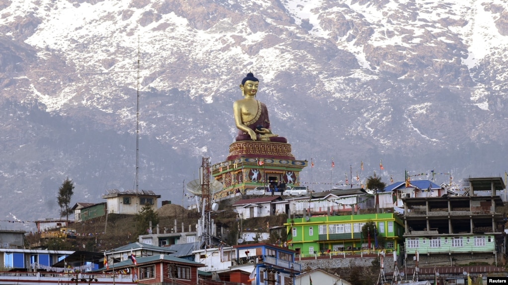 FILE - A Buddha statue is pictured in Tawang in the northeastern state of Arunachal Pradesh, India, April 9, 2017.