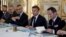 France's President Emmanuel Macron, 2nd right, chairs a security and defense council at the Elysee Palace in Paris, May 20, 2024. 