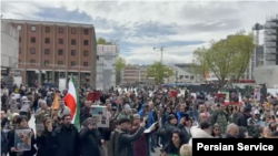 تظاهرات ایرانیان مقیم آلمان در اعتراض به حکم اعدام توماج صالحی