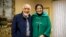 Bibi Bahrami is pictured with her husband, Dr. Mohammad Saber Bahrami, at the Islamic Center of Muncie, March 3, 2023, in Muncie, Ind., where she is one of the mosque's leaders. 
