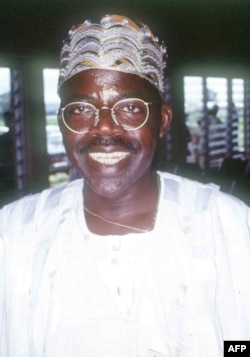 FILE - Undated picture of photo of Nigeria's President-elect Bola Tinubu.